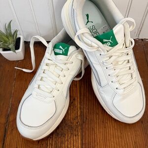Puma Classic Sneakers White & Green 8.5 New